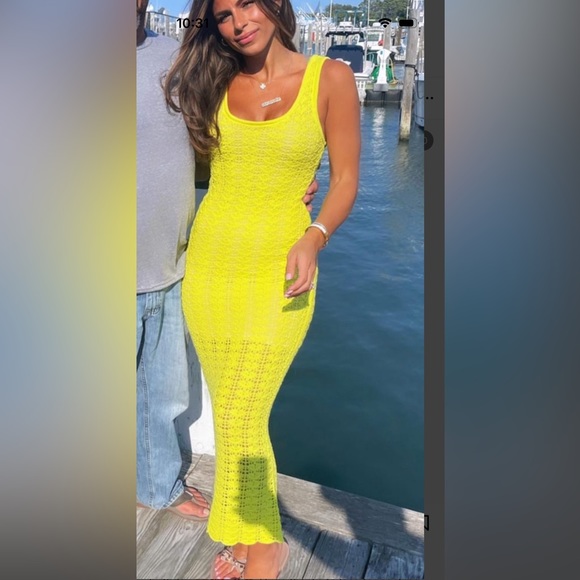 Alice + Olivia Veronique Crochet Tank Midi-Dress - Picture 4 of 5